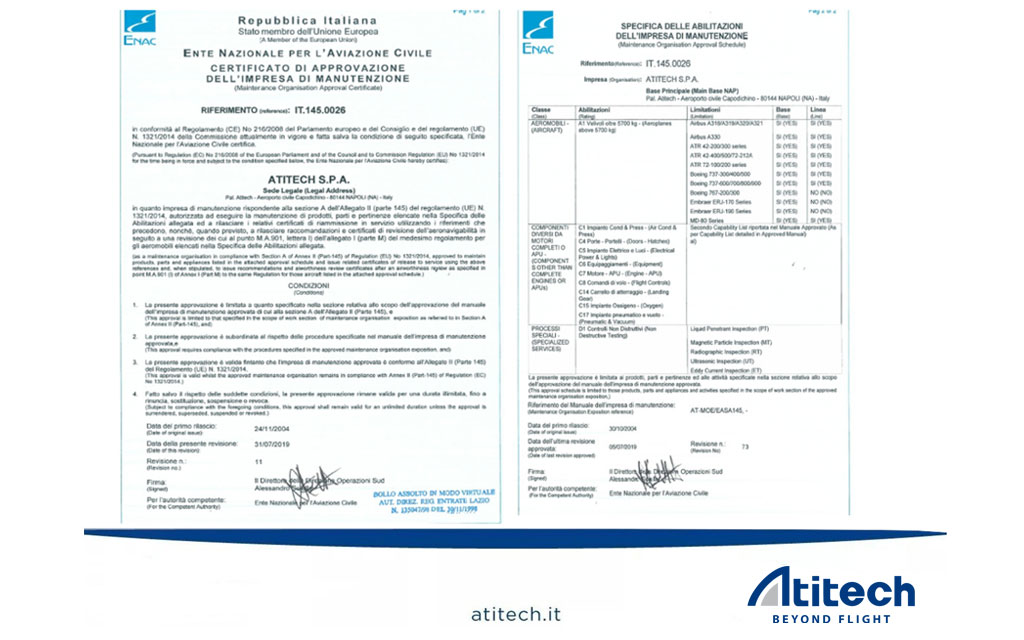 A330 base maintenance certification granted by ENAC