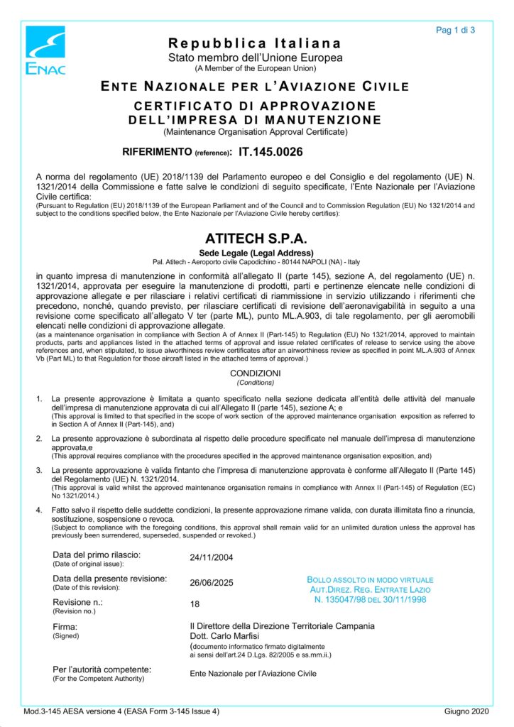New Certification for Gulfstream G650, GVI, at Olbia - Atitech